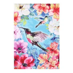 Flowers & Hummingbirds Garden Flag