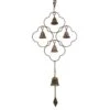 Found & Fable 4-Bell Metal Quatrefoil Wind Chime, 37"