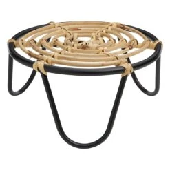 Found & Fable Bamboo & Metal Plant Stand, 11.8"