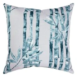 Found & Fable Bryant White Bamboo Striped Throw Pillow, 16"