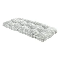 Found & Fable Grey Ah Collected Outdoor Wicker Settee Cushion