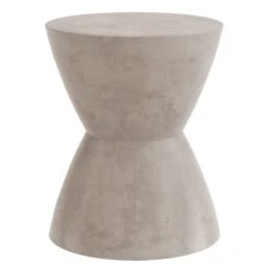 Found & Fable Grey Chess Outdoor Side Table