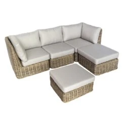 Found & Fable Hamptons All-Weather Wicker Outdoor Corner Chair With Cushion -Patio Furniture Shop found fable hamptons all weather wicker outdoor corner chair with cushion 4