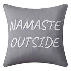 Found & Fable Namaste Outside Outdoor Throw Pillow, 16"