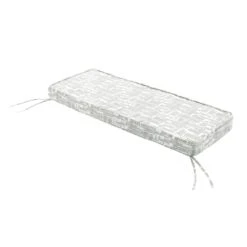 Found & Fable Odella Grey Gusseted Outdoor Bench Cushion