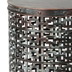 Found & Fable Punched Metal Plant Stand, Large -Patio Furniture Shop found fable punched metal plant stand large 1