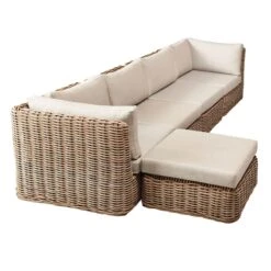 Found & Fable Set Of 2 Hamptons All-Weather Wicker Armless Outdoor Chair With Cushion -Patio Furniture Shop found fable set of 2 hamptons all weather wicker armless outdoor chair with cushion 2