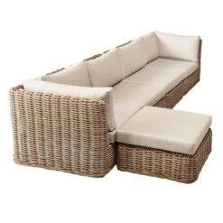Found & Fable Set Of 2 Hamptons All-Weather Wicker Armless Outdoor Chair With Cushion -Patio Furniture Shop found fable set of 2 hamptons all weather wicker armless outdoor chair with cushion 3