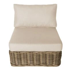 Found & Fable Set Of 2 Hamptons All-Weather Wicker Armless Outdoor Chair With Cushion -Patio Furniture Shop found fable set of 2 hamptons all weather wicker armless outdoor chair with cushion 4