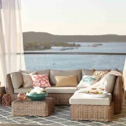 Found & Fable Set Of 2 Hamptons All-Weather Wicker Armless Outdoor Chair With Cushion -Patio Furniture Shop found fable set of 2 hamptons all weather wicker armless outdoor chair with cushion 8