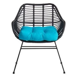 Found & Fable Wates All-Weather Wicker Outdoor Chair, Black -Patio Furniture Shop found fable wates all weather wicker outdoor chair black 2