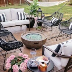 Found & Fable Wates All-Weather Wicker Outdoor Chair, Black -Patio Furniture Shop found fable wates all weather wicker outdoor chair black 4