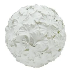 Found & Fable White Ginkgo Leaf Sphere Decor, Large