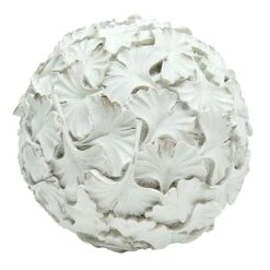 Found & Fable White Ginkgo Leaf Sphere Decor, Small