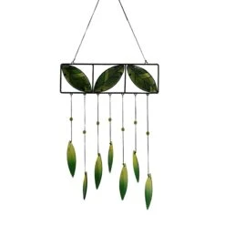 Green Leaves Garden Wind Chime, 29.5"
