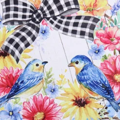 Patio Furniture Shop -Patio Furniture Shop home sweet home spring bird wreath garden flag 1