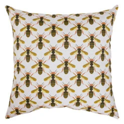 Honeybloom Bee Trellis Outdoor Throw Pillow, 16"