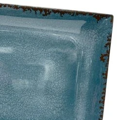 Patio Furniture Shop -Patio Furniture Shop honeybloom blue melamine serving tray 16x8.5 1