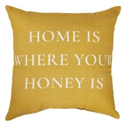 Honeybloom Home Is Where Your Honey Is Outdoor Throw Pillow, 16"