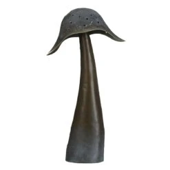 Honeybloom Outdoor Metal Mushroom Statue, 22"