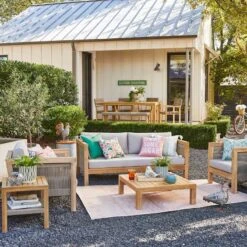 Honeybloom Park City Acacia Wood Outdoor End Table&nbsp; -Patio Furniture Shop honeybloom park city acacia wood outdoor end tableC2A0 7