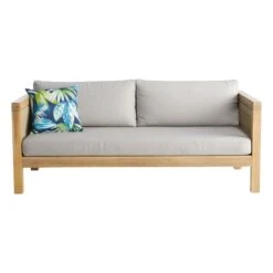 Honeybloom Park City Blonde Acacia Wood Outdoor Sofa -Patio Furniture Shop honeybloom park city blonde acacia wood outdoor sofa 2