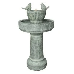 Honeybloom Pedestal Bird Fountain, 29.5"