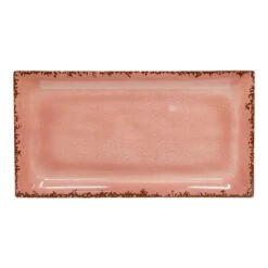 Honeybloom Pink Melamine Serving Tray, 16x8.5