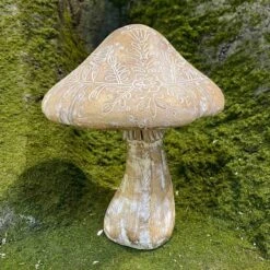 Honeybloom Rustic Mushroom Garden Statue, 8" -Patio Furniture Shop honeybloom rustic mushroom garden statue 8 2