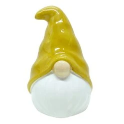 Honeybloom Yellow Hat Garden Gnome, 8"