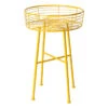 Honeybloom Yellow Metal Wire Plant Stand, 22"