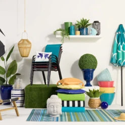 Kiwi Green Canvas Gusseted Outdoor Deep Seat Cushion -Patio Furniture Shop kiwi green canvas gusseted outdoor deep seat cushion 2