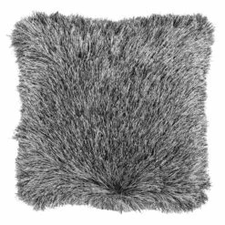 Laila Ali Grey Shag Outdoor Throw Pillow, 16"