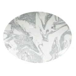 Laila Ali Marbled Melamine Oval Serving Tray