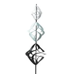 Laila Ali Metal Triple Wind Spinner Garden Stake, 42"