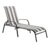 Laila Ali Stackable Black & White Striped Sling Outdoor Chaise Lounge Chair