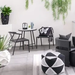 Laila Ali Sydney Outdoor Glass-Top Bistro Table -Patio Furniture Shop laila ali sydney outdoor glass top bistro table 3