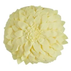 Lemon Meringue Petal Outdoor Throw Pillow, 18"