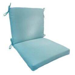 Light Blue Outdoor Hinged Chair Cushion