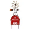 Metal Barn Pinwheel Yard Stake, 27.5"