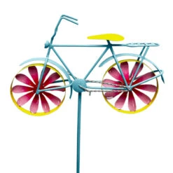 Metal Bicycle Spinner Garden Stake, 40"