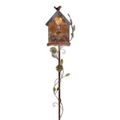 Metal Bird House Stake, 57"