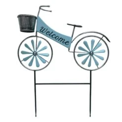 Metal Blue Bike Stake, 27"