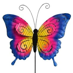 Metal Butterfly Garden Stake, 20.8" -Patio Furniture Shop metal butterfly garden stake 20.8 1