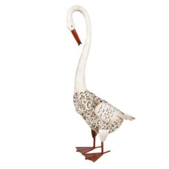 Metal Cutout Goose Garden Statue