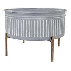 Metal Planter With Removable Legs, Small