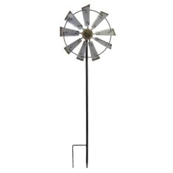 Metal Windmill Wheel Stake, 41"