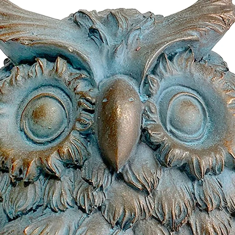Metallic Owl Garden Statue, 6" 2 Metallic Owl Garden Statue, 6" - Image 2
