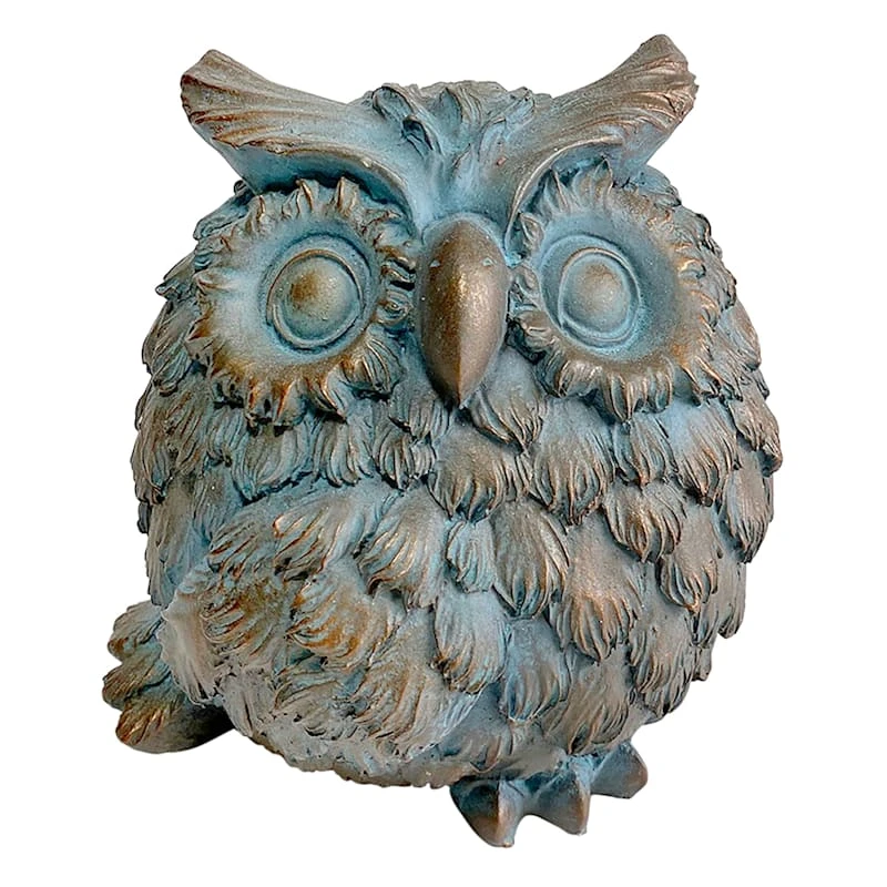 Metallic Owl Garden Statue, 6" 1 Metallic Owl Garden Statue, 6"