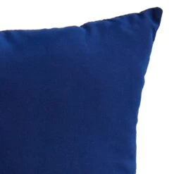 Navy Blue Canvas Outdoor Lumbar Throw Pillow, 14x20 -Patio Furniture Shop navy blue canvas outdoor lumbar throw pillow 14x20 3